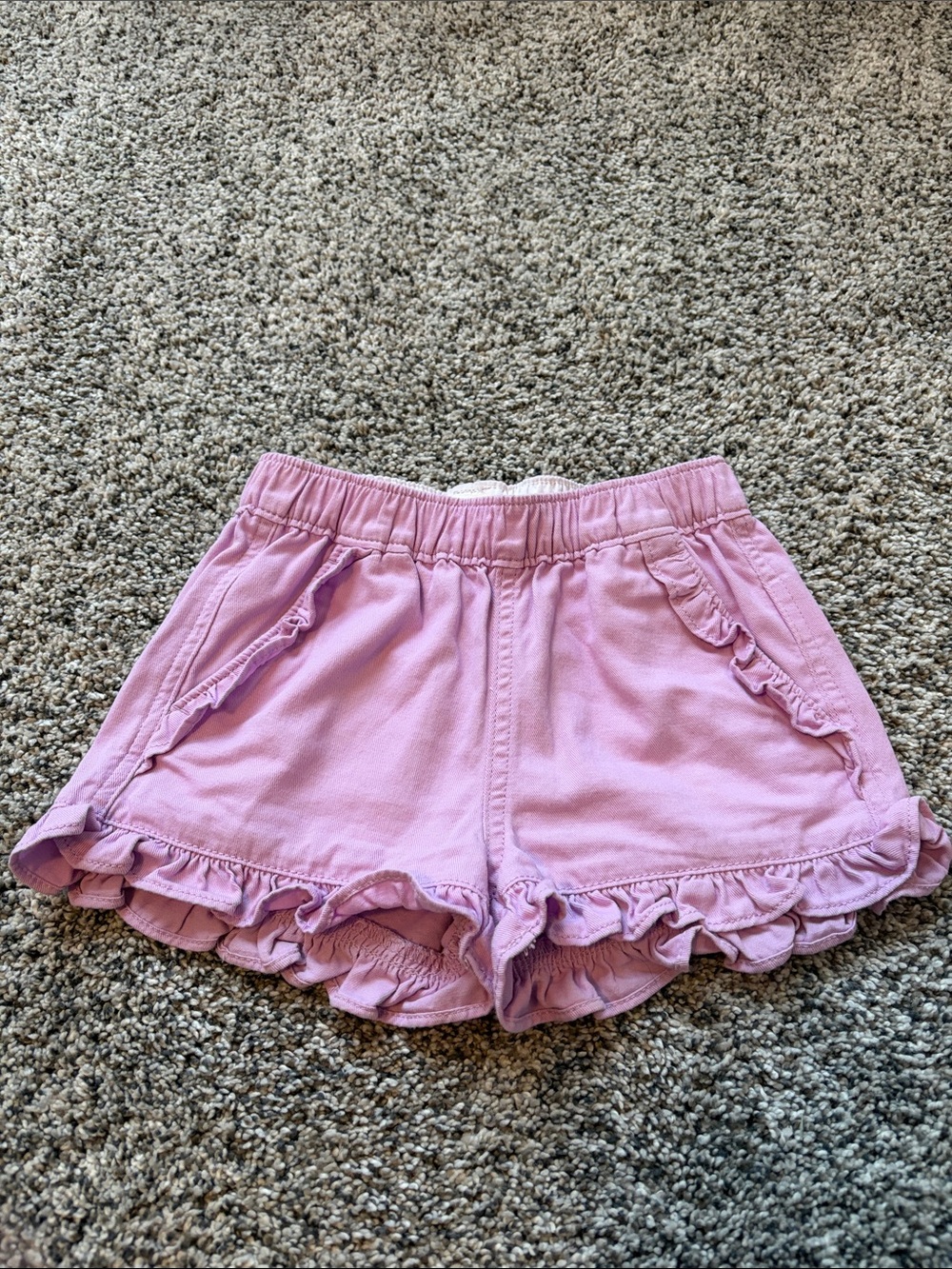 Crewcuts Girls Purple Ruffle Shorts